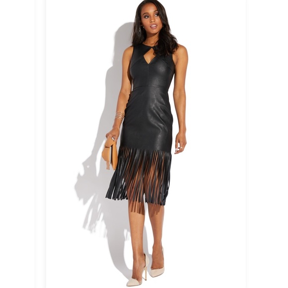 leather fringe dress